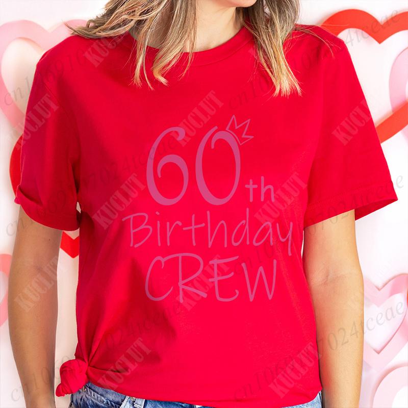 Its My 60th Birthday Unisex TShirt 60th Birthday Group Crew Party Graphic Y2k Tops Harajuku Streetwear Summer Short Sleeve Tees
