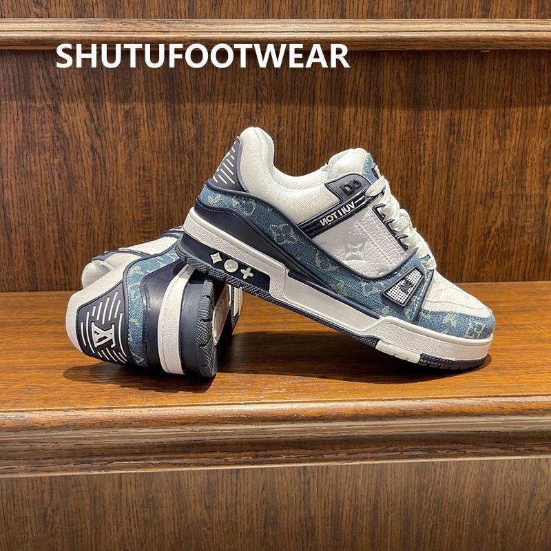 Spring men's shoes new casual soft-soled color matching sports shoes low-top breathable non-slip board shoes