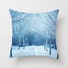 Wish Home Christmas Snowflake Digital Printing Peach Skin Car Pillow Cushion Pillow Case