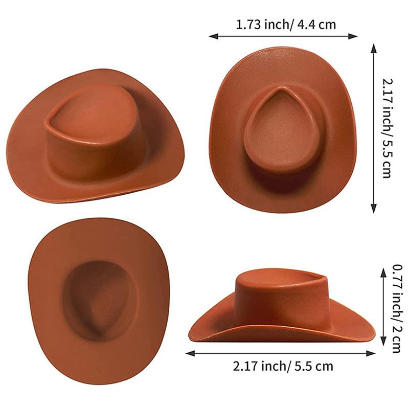 10 шт. Мини ковбойские шляпы Сувениры для девичника День рождения Свадьба Аксессуары Шляпы для кукол Топперы для шотов