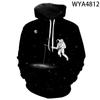 3D Printed Sweatshirt Astronaut Starry Sky Men Women Children Hoodies Fashion Pullover Long Sleeve Boy Girl Kids Streetwear Tops