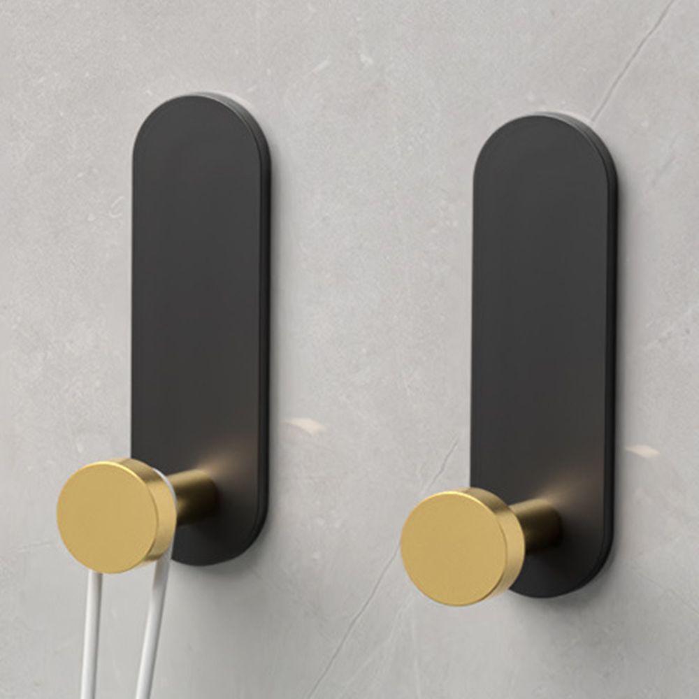 2 шт./компл. Космический алюминий Без сверления Самоклеящиеся Вешалки для полотенец Крючок для душа Крючок для халата Настенная вешалка