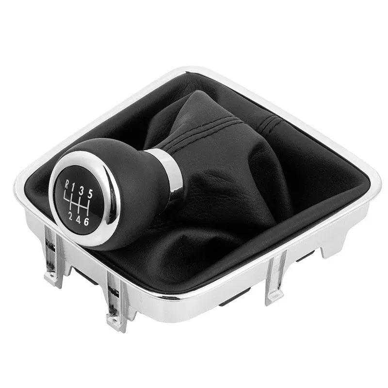 Для VW Tiguan 2007 2008 2009 2010 2011 Автомобильная ручка переключения передач 6-ступенчатая с черным чехлом-пыльником Воротник Автоаксессуары