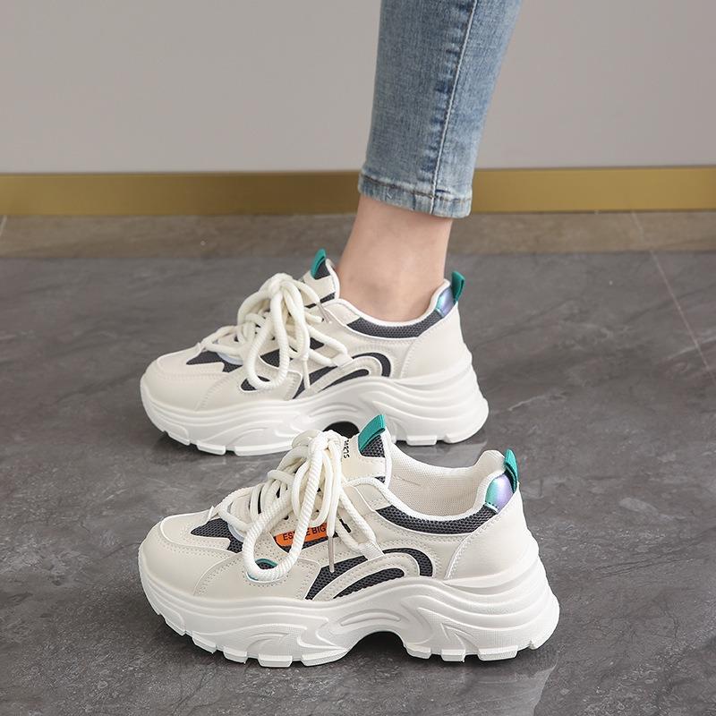 Little White Shoes, Thick-soled Small Sneakers for Women, New Spring and Autumn Breathable Mesh Women