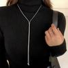 Простое ожерелье-цепочка с длинной кисточкой для женщин, модный регулируемый чокер, модная бижутерия, цепочка на шею, подарки для девушек
