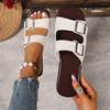 Large Size Outer Wear Flat Slippers 2025 Summer New Casual Versatile Sandals Fashion Beach Shoes One-word
