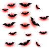 16 Pcs Lighted 3D Bat Sticker LED Halloween Bat Decorative Wall Sticker Light Up Glowing Bat Clings for Bedroom Window Wall Decor