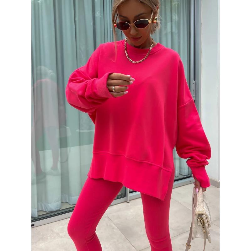 Женские повседневные узкие брюки свободный свитер комплект из двух предметов