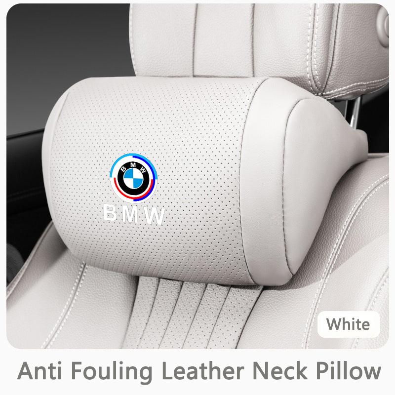 BBKP7 Car Seat Headrest Memory Cotton Neck Pillows Accessories For Bmw 50th Anniversary X1 X2 X3 X5 X6 E36 F20 F15 E46 E39 E90 E60 E87