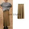 Spring New Women Clothes French Style All-Match With Belt Texture Temperament Modern Midi Skirt 1255427