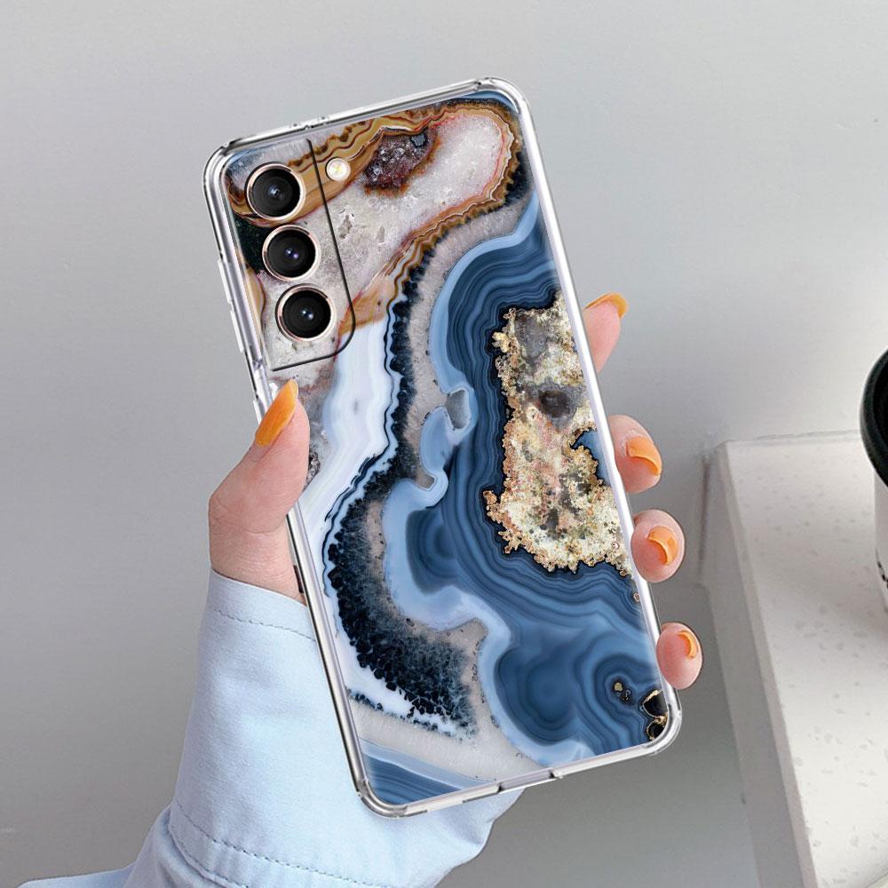 Прозрачный чехол для телефона Samsung Galaxy S21 Ultra S20 FE S10 Plus S9 S8 Note 20 10 Мягкий силиконовый чехол с роскошным мраморным узором