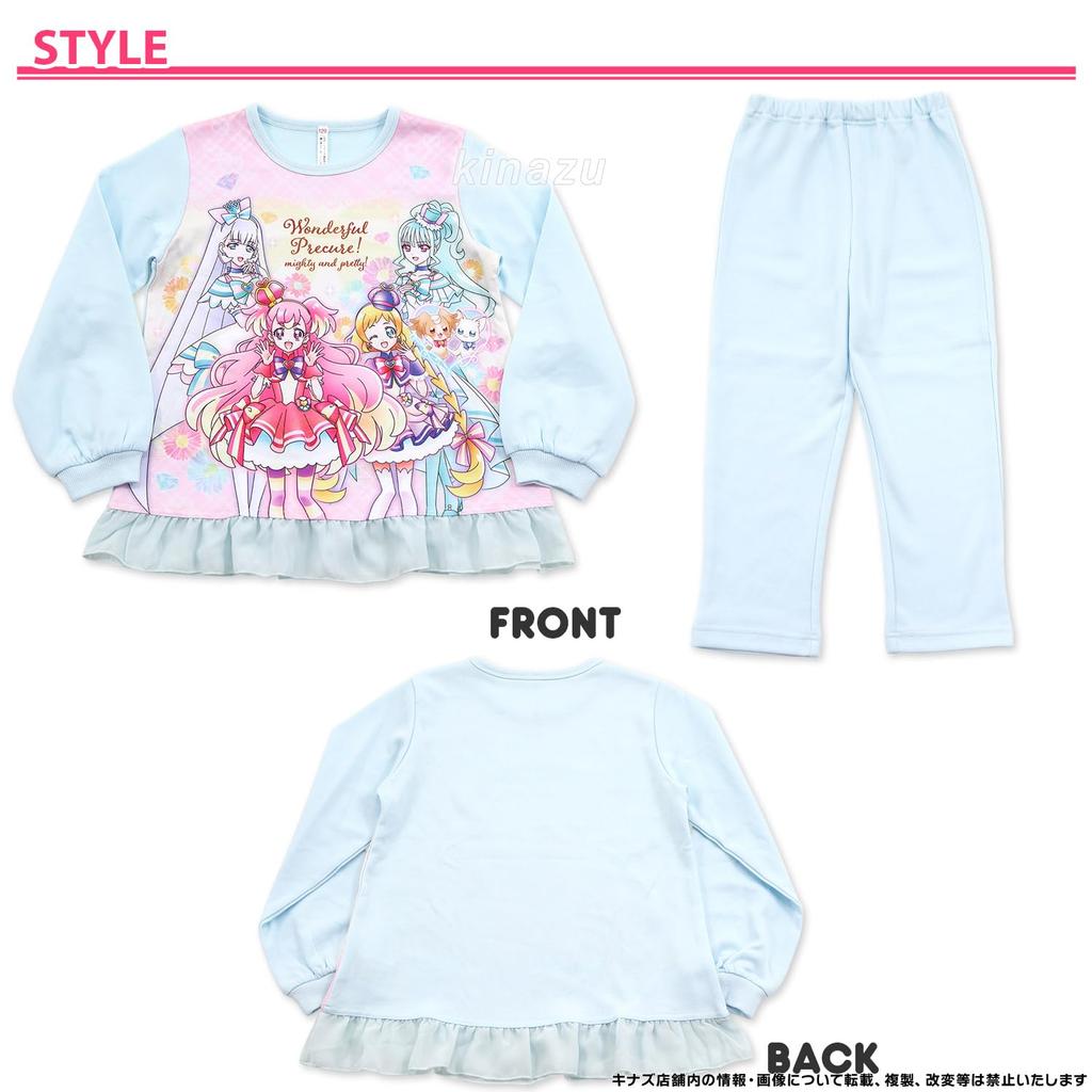 Замечательный узор PreCure Luminous Cardboard Knit 571 [Bandai] Пижама для девочек, A,