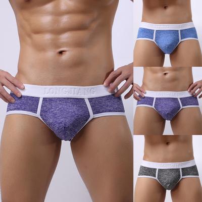 MJJ Longjiang, мужские трусы с широким поясом, ультра мягкое нижнее белье, лоскутное нижнее белье, U-образные выпуклые трусики со средней талией для внутреннего ношения