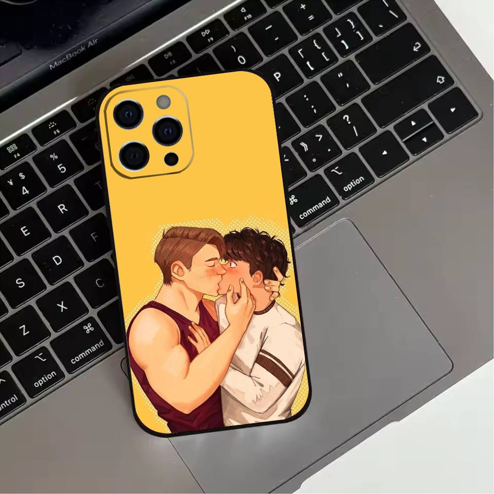 W-Warm New H-Heartstopper Movie Phone Case For iPhone 17,16,15,14,13,12,11 Plus,Pro Max,XS,Soft Silicone Black Cover