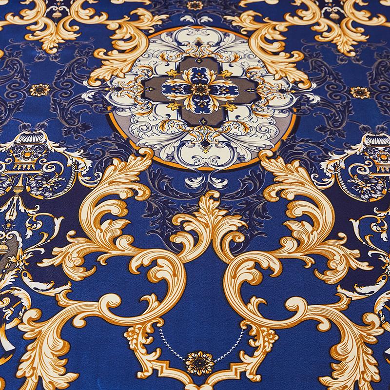 2/3 шт. Постельное белье, классическое кружевное покрывало королевского синего цвета с принтом, юбка-кровать с резинкой для простыней королевского размера, кровать можно стирать