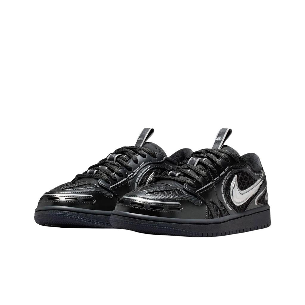 Женские кроссовки Air Jordan 1 Low Method of Make Черный/Белый/Антрацитовый/Металлик Серебристый HQ2186001