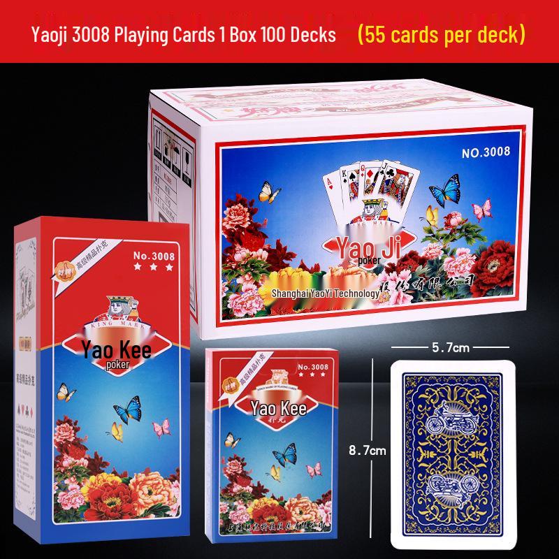 Покерные карты Yaoji 258 Dou Dizhu Guandan Bridge: 100 колод премиальных игральных карт