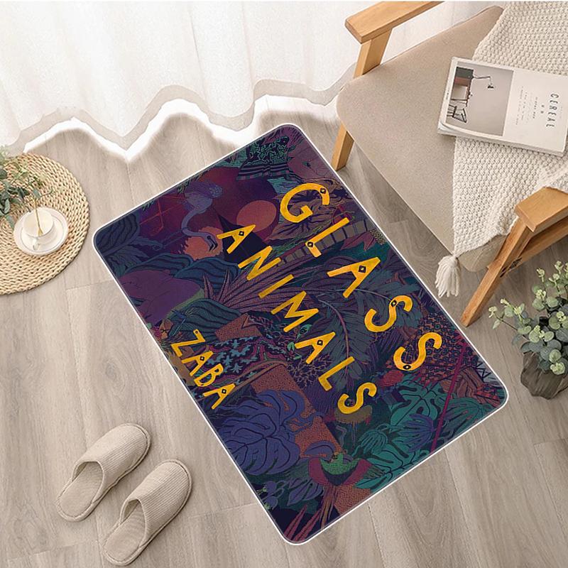 Дверной коврик, стеклянный коврик с животными Zaba, коврик для ванной комнаты, коврик для балкона, моющийся нескользящий кухонный коврик