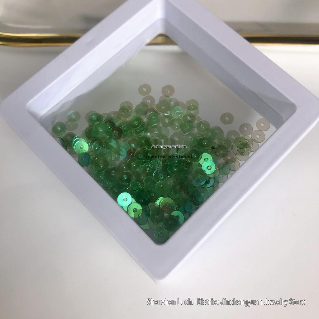 Цветные пайетки 4 мм с центральным отверстием для DIY поделок и аксессуаров для одежды