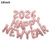 С Новым Годом 2026 Воздушные Шары-Буквы Надувные Праздничные Украшения Цветные Шары из Фольги Товары для Вечеринки Новогоднее Украшение
