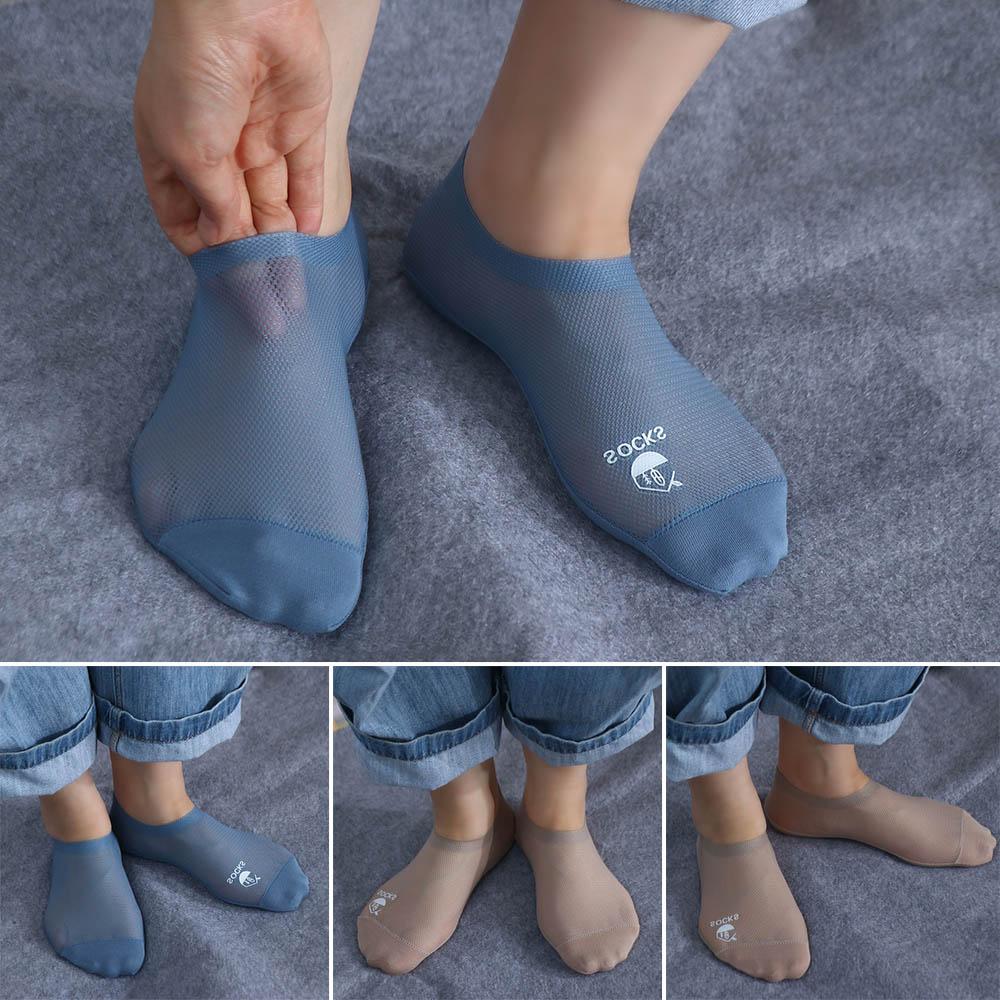 Fashion Simple Breathable Invisible Comfortable Sock Slippers Mesh Socks Man Socks Solid Color