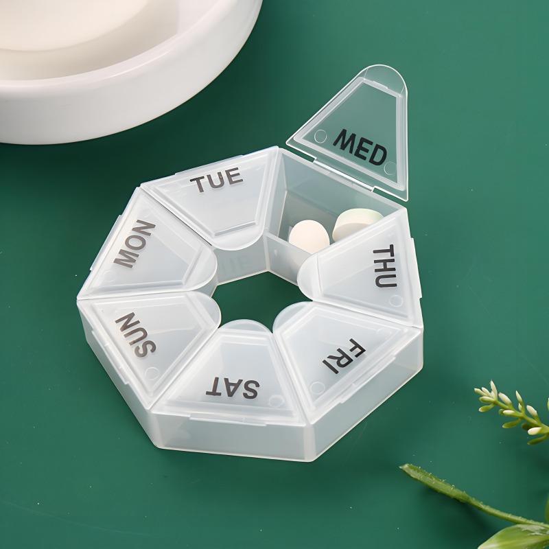 1 шт., пластиковый чехол для таблеток, 7 дней, коробка для конфет, портативный держатель для планшета, органайзер для путешествий, дозатор для таблеток, контейнер