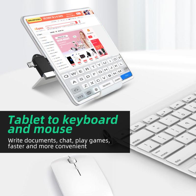 FONKEN Адаптер Otg Type C 2 в 1 Otg Micro USB-конвертер USB C 3,0, флэш-диск, разъем для мыши для смартфона, Android, USB-разъем