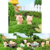 Adorable Resin Pig Figurine For Car Decor And Desktop Ornaments Creative Cartoon