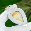 Mothers day Deal Pear Fossil Coral Stone 925 Sterling Silver New Pendant Jewelry