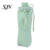 Portable Silicone Bottle for Travel 600ml Foldable Water Bottle, Food Grade Telescopic Lightweight Outdoor Cycling Container Hiking Fitness Cup Office