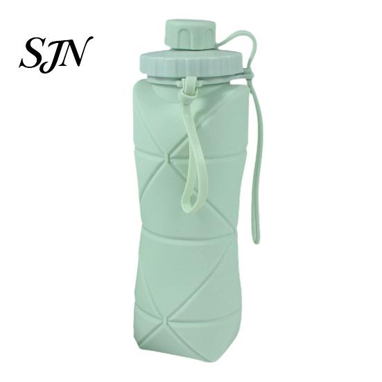 Portable Silicone Bottle for Travel 600ml Foldable Water Bottle, Food Grade Telescopic Lightweight Outdoor Cycling Container Hiking Fitness Cup Office