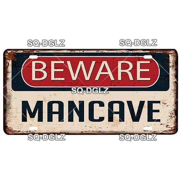 [SQ-DGLZ] Предупреждающий Человек Пещера Номерной Знак Оловянная Вывеска Магазин Бар Настенное Украшение Металлическая Вывеска Домашний Декор Живопись Таблички Художественный Плакат