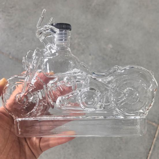 Мотоциклетный стеклянный декантер для виски, графин для вина с дизайном мотоцикла, декоративная бутылка для виски для любителей мотоциклов, для бара, стола, кухни