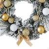 Christmas Wreath Decor with Bowknot Decorative for Front Door Hanging Decoration