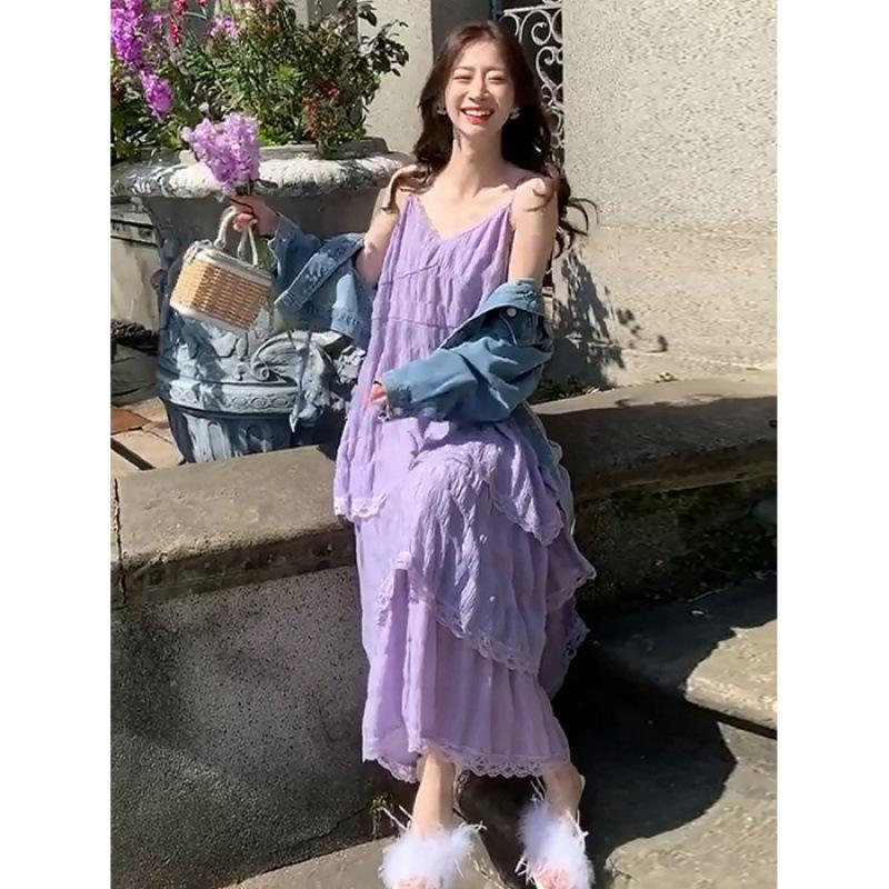 Элегантное летнее пляжное платье Pure Desire: Женский милый драпированный стиль с бретелями для приморского отдыха