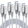 Câble USB C Charge RapideLot de4,1M+2M+2M+3M,Cable USB Type C Chargeur 3A Nylon Tressé Cable Pour Samsung Galaxy S23 S22 Ultra S21