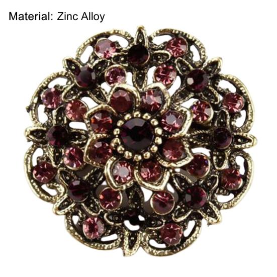 Elegant Women Brooch Flower Shape Ornaments To Break Not Easy