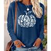 2025 Autumn & Winter Women's New Casual Crew Neck Long Sleeve Top 3D Pumpkin Pattern
