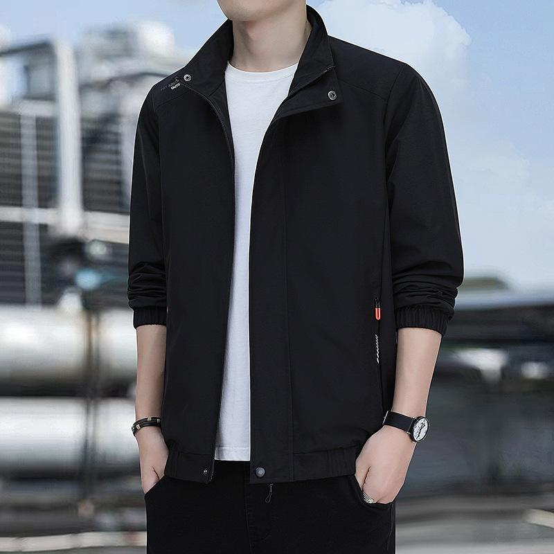 Jacket Men's Autumn Trend Windproof Stand-Up Collar Comfortable Jacket Youth Fashion Versatile Top Men's Jacket