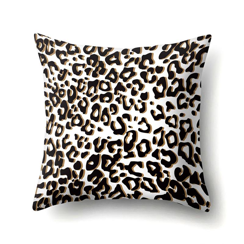 Nordic Leopard Pattern Modern Abstract Polyester Pillowcase Car Decoration Home Printed Waist Rest Pillowcase
