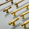 Elegant Dresser Drawer Pulls Satin Brass Kitchen Handles Drawer Pulls Bedroom Knobs Solid Brass T Bar Cabinet Hardware Bronze