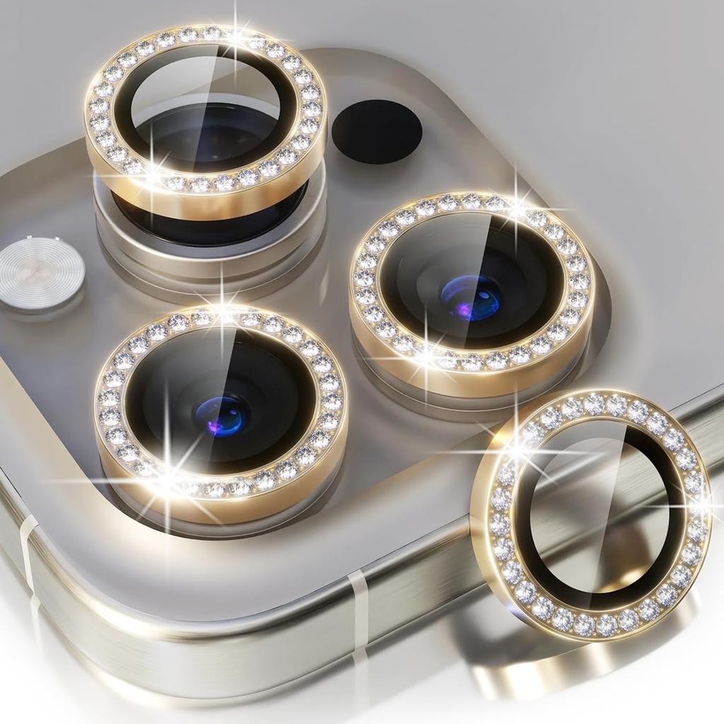 For IPhone 13 14 15 16 Pro Max Mobile Camera Lens Protector Hot Sales Camera Bling Diamond Single Design