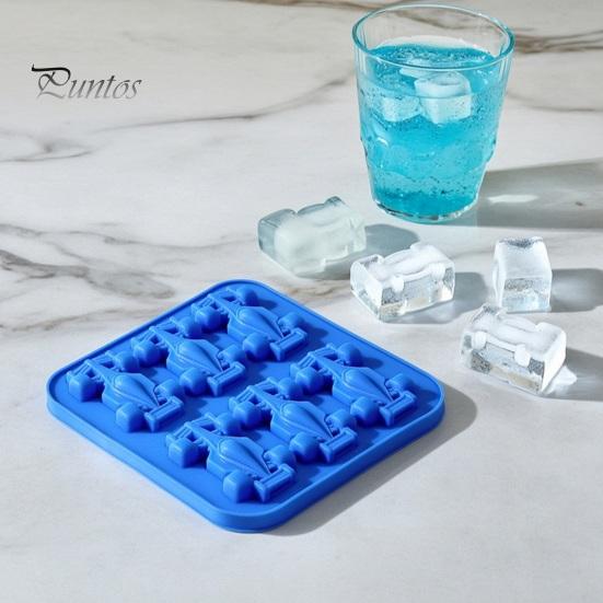 Silicone Baking Molds for Kids Racing Car Ice Mold, 6 Cavity 3D Cake Candy Jelly Easy to Clean Tray, Food Grade Flexible Mold Chocolate Soap,