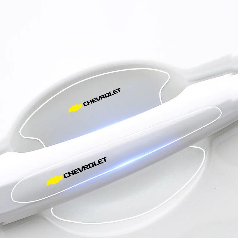 8Pcs Car Door Bowl Handle Protective Sticker Anti-collision Strip For Chevrolet Cruze Malibu Blazer Trax Camaro Spark Bolt Spin  CI5