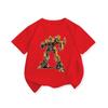 Summer Candy Colored Childrens Tshirt New Transformers Optimus Prime Pure Cotton Printed Parentchild Casual Fashion Tshirt