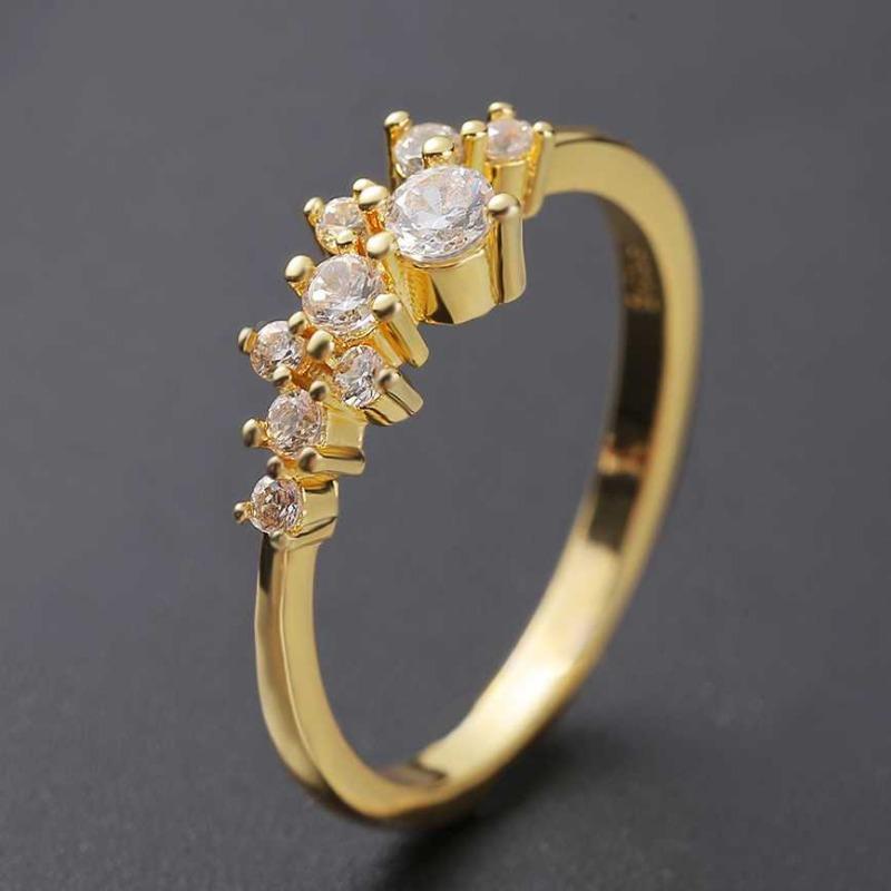 Sace Gems Классическое кольцо из медного сплава с цирконом, женские ювелирные изделия, свадебный подарок для вечеринки