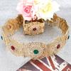 Gold Color Women Dress Belt Bride Wedding Jewelry Crystal Waist Chain Adjust Length