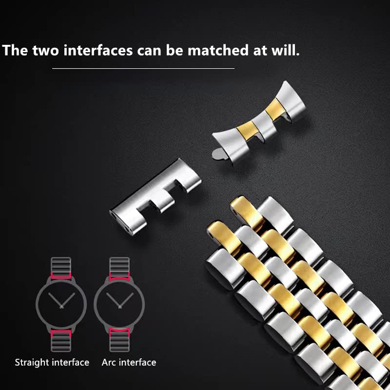 Stainless Steel Watch Metal Two Interfaces and Solid Steel Watch Tool Silver [HEYOZURY] Band, Strap, 14mm, 16mm, 18mm, 19mm, 20mm, 21mm, 22mm, (Bend