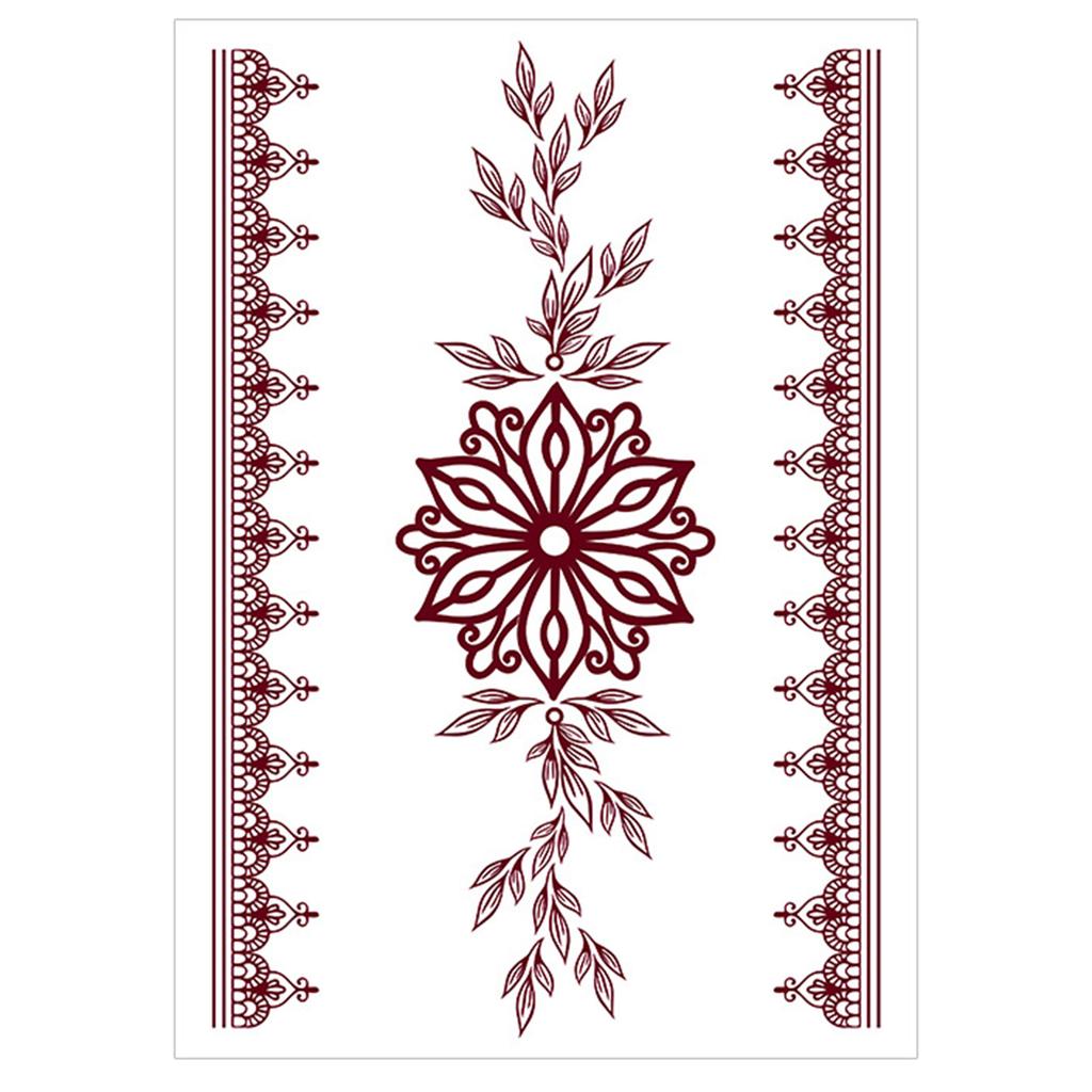 1 лист персонализированных наклеек с цветочным узором, временные наклейки для татуировки на теле, идеально подходящие для вечеринок и фестивалей