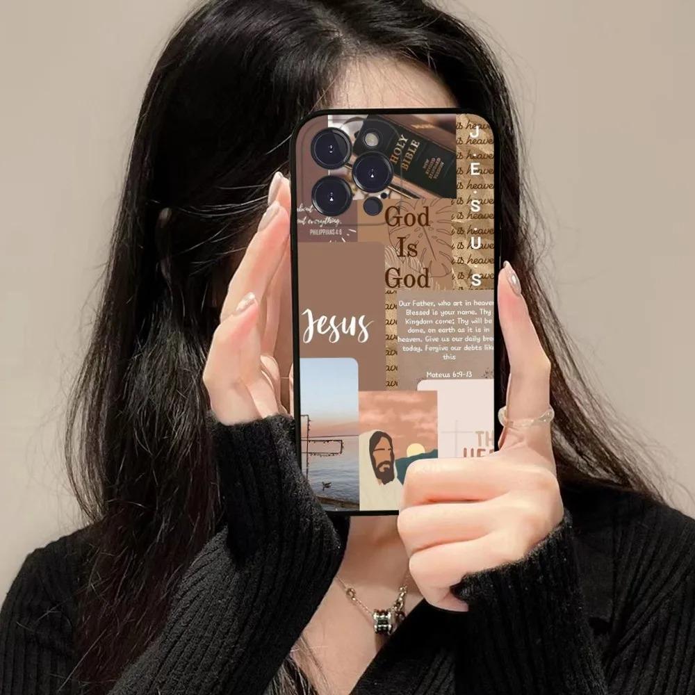 Христианский религиозный чехол для телефона с Иисусом для iPhone 16 15 14 11 12 13 Mini Pro XS Max Cover 7 8 Plus X XR SE 2020 Funda Shell